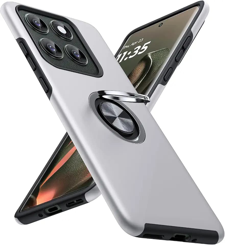 JAME for Motorola Edge 2025 Case with Ring Stand Slim Shockproof Phone Case