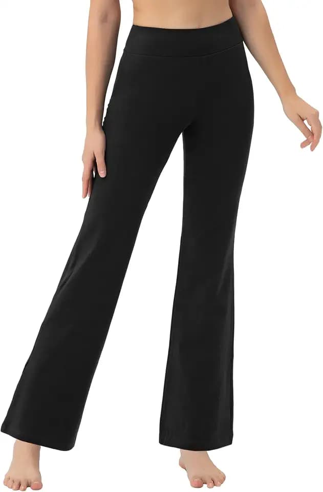 BUBBLELIME 29"/31"/33"/35"/37" 3 Styles Women's High Waist Bootcut Yoga Pants Basic/Side Pockets Tummy Control Workout Flared