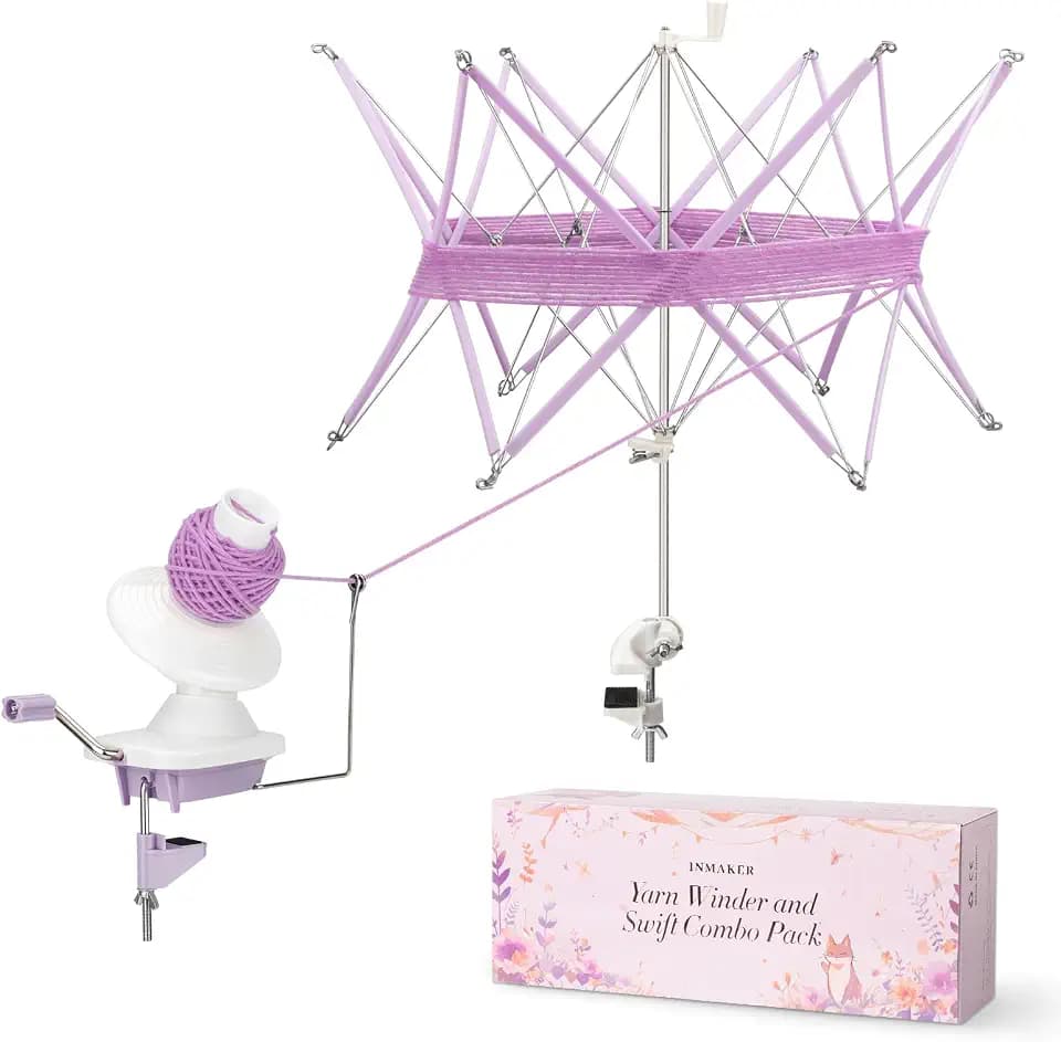 INMAKER Wollwickler mit Wollhaspel, Garnwickler für Häkeln, Yarn Winder