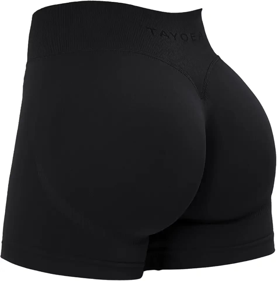 TAYOEA Sport Shorts Invisible Scrunch Butt Shorts Damen Nahtlose Push Up Kurze Gym Yoga Shorts Workout Radlerhose Damen