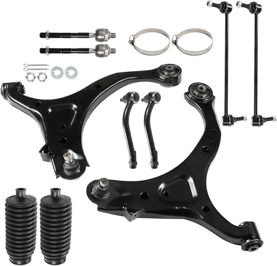 GXYWADY 10Pc Kit Front Lower Control Arm Sway Bar link Boots Replacement for 2007-2012 Hyundai Santa Fe Replacement for KIA Sorento 2011-2013