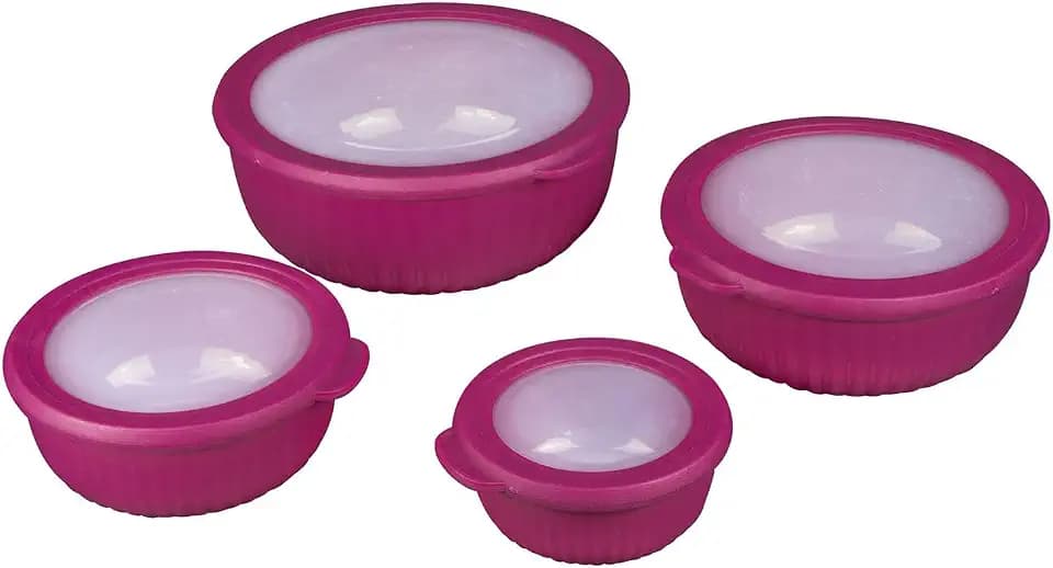 COOK CONCEPT — Set mit 4 flachen Aufbewahrungsboxen — Maße: 23,5 x 22,5 x 9 cm