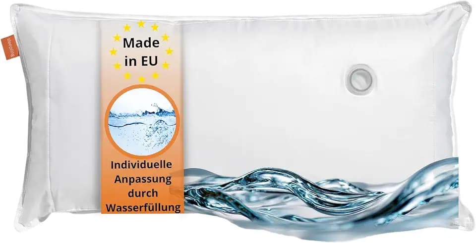 sleepling Wasserkissen 40x80 cm, Kopfkissen mit anpassbarer Füllmenge