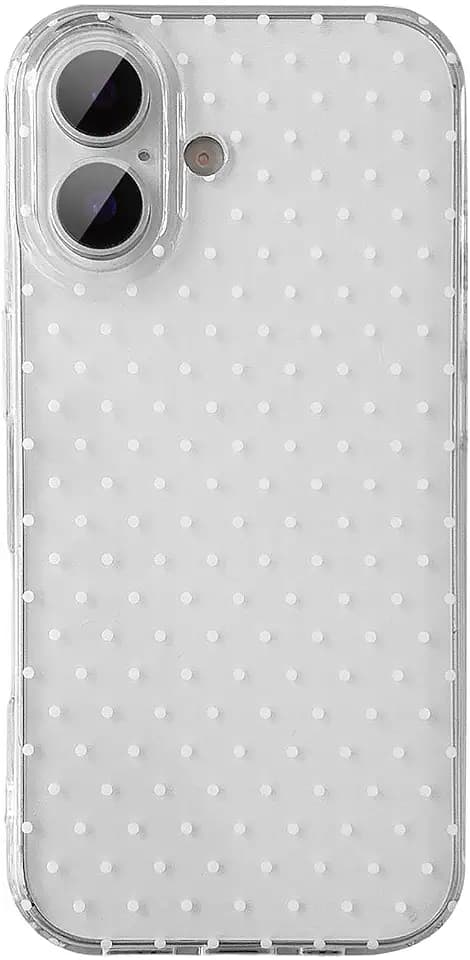 QLTYPRI Cute Polka Dot Phone Case for iPhone 17, Clear