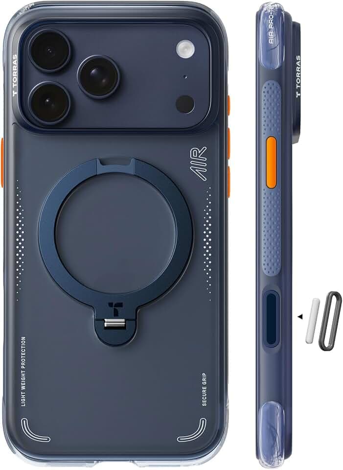 TORRAS Ostand Q3 Air für iPhone 17 Pro Hülle, Mitternachts