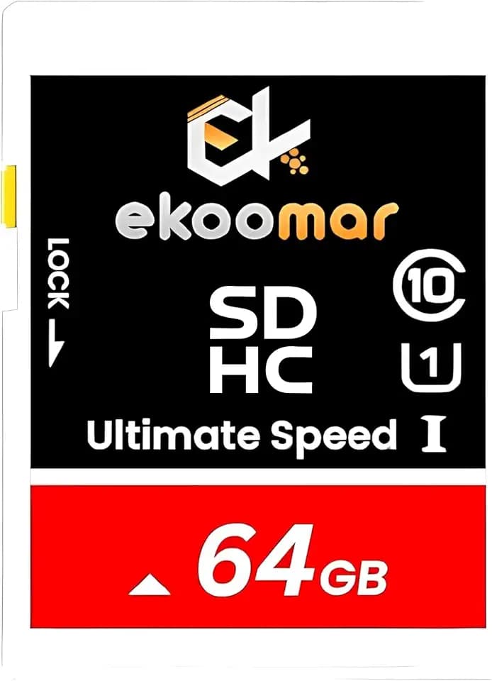 Card - Class 10, High-Speed Memory Card with 100MB/s for Digital Camera, Dash Cam, & Video Recording | Durable & Reliable Storage for Memories, Camera Card 64GB (Pack of 1)