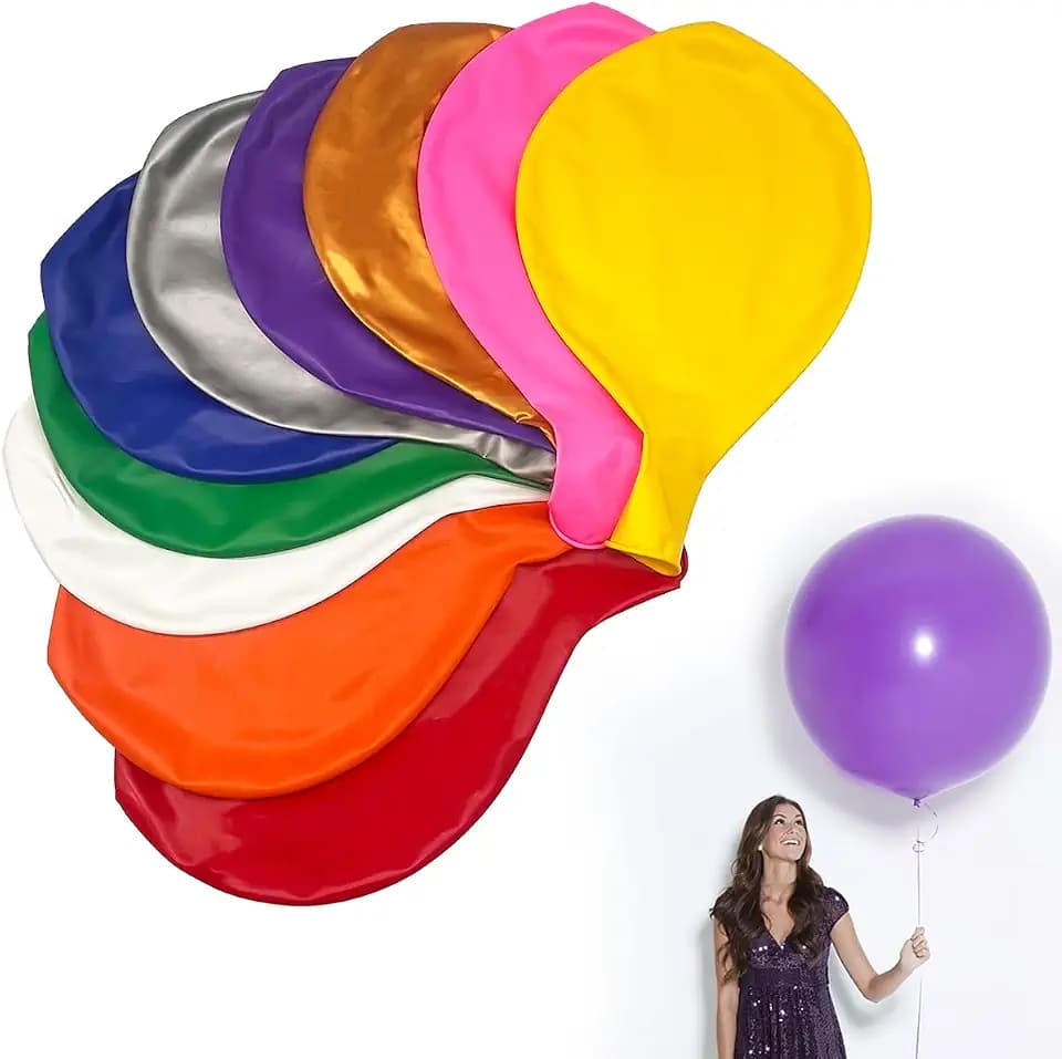 10 Stück Riesige Luftballons, 36 Zoll aufblasbare Luftballons, großer Latex-Ballon für Taufe, Geburtstag, Hochzeit