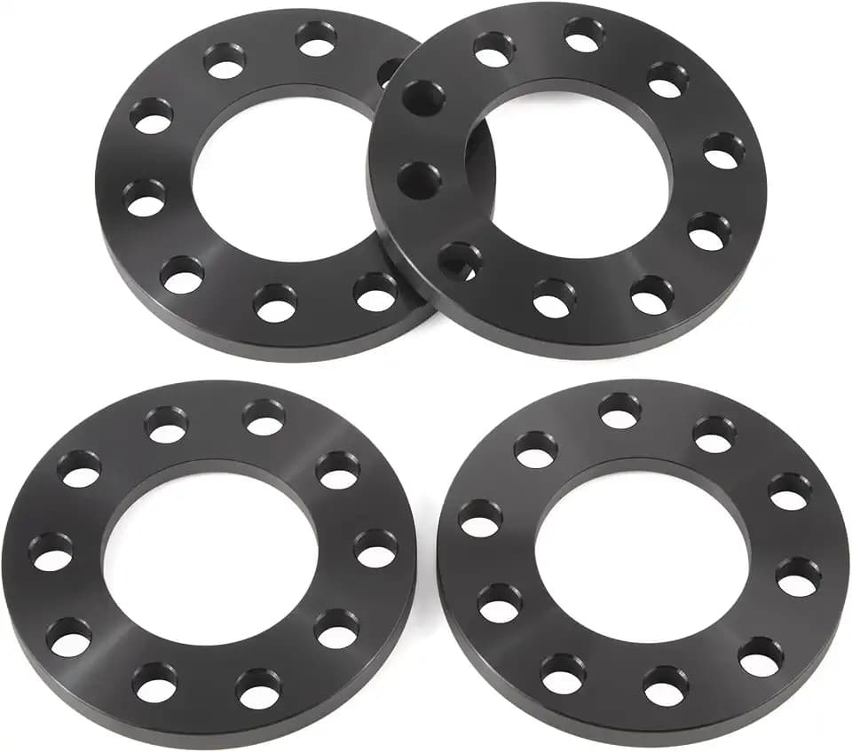 JiiinMiiin 5x4.5 5x4.75 Chrome Wheel Spacers,1/2"(12mm), 78.1mm Hub Bore