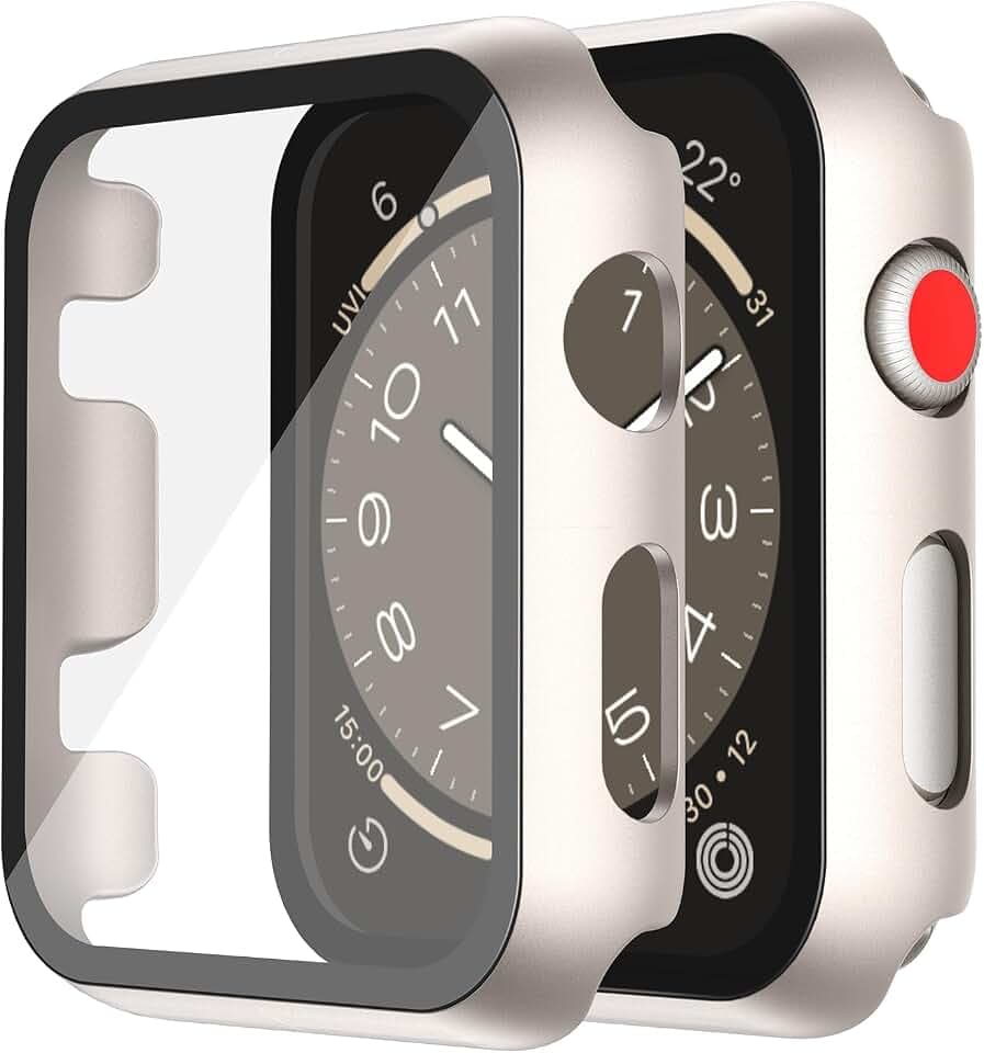 Misxi Schutzhülle mit Displayschutz für 42mm Apple Series 3 Serie 2