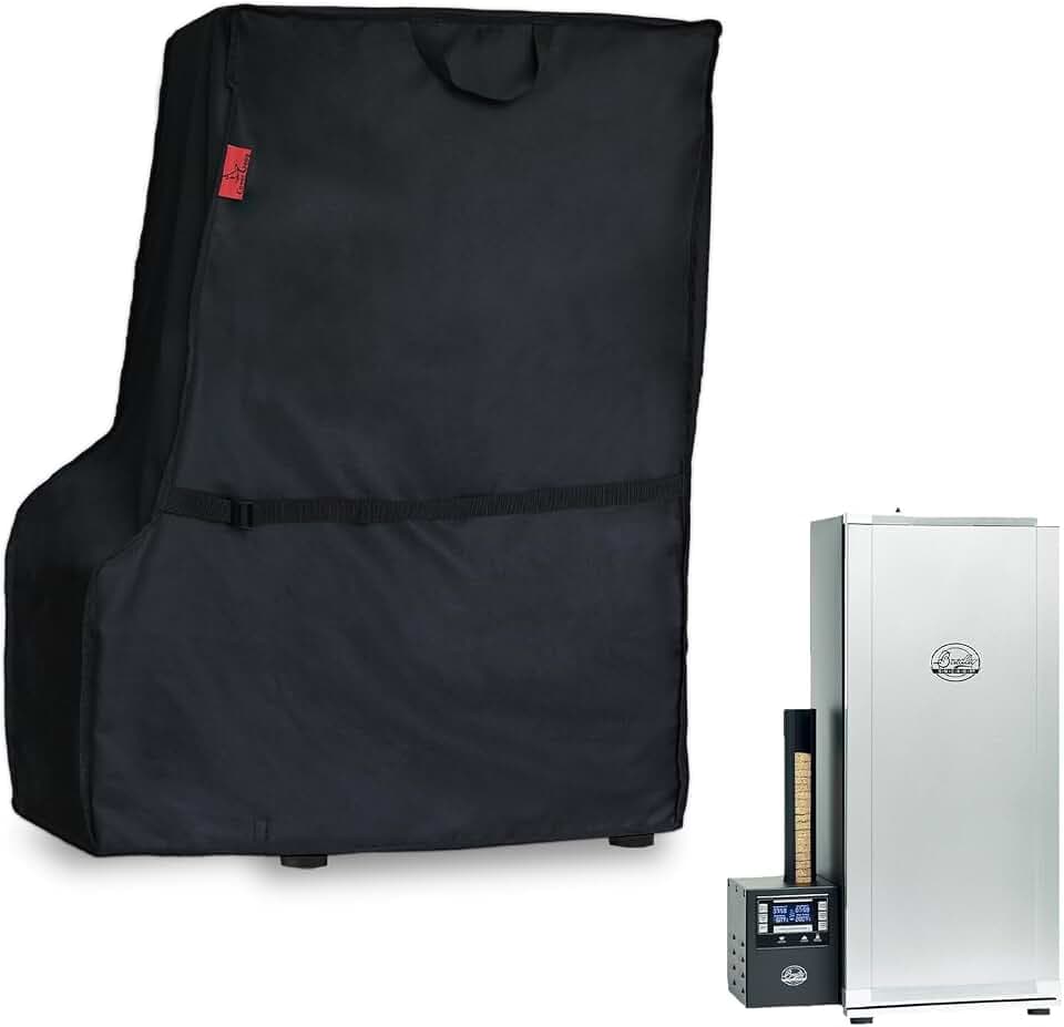Smoker Cover Fits Bradley Smoker BTDS108P 6-Rack Outdoor Natrual Draft Digital Vertical Smoker, Cover Geny Heavy Duty Waterproof Outdoor Cover (26" W x 20" D x 41" H)