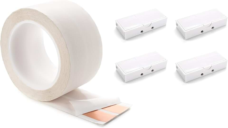 Sewell Ghost Wire 2.0, Super Flat Adhesive Speaker Wire Kit with 4 Terminal Blocks, 16 AWG, 2 Conductor, 25 ft. Spool, White