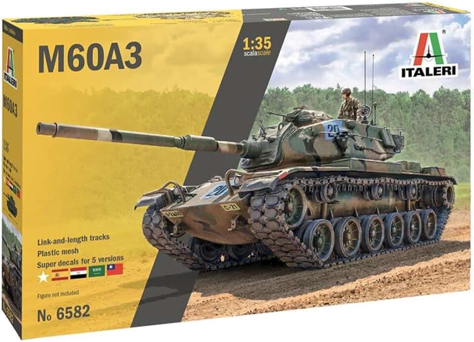 Italeri 1:35 M60A-3 Kampfpanzer, Modellbau, Bausatz, Standmodellbau, Basteln, Hobby, Kleben, Plastikbausatz, detailgetreu