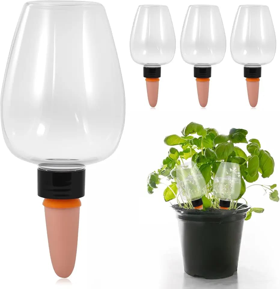 OUZHOU Pflanzen-Bewässerungskugeln, 500 ml, große Kapazität, selbstbewässernde Terrakotta-Spikes, automatische Pflanzenbewässerung, Tropfsystem für Innen- und Außenbereich