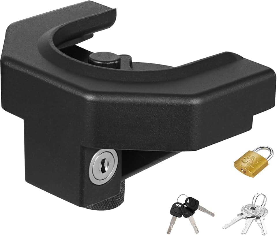 VEVOR Anhängerschloss-Set, kompatibel mit 2-5/16-Zoll-Kupplungen, Robustes, diebstahlsicheres Kugelschloss mit 3 Schlüsseln & Vorhängeschloss, passend für Wohnmobile, Boote, Anhänger