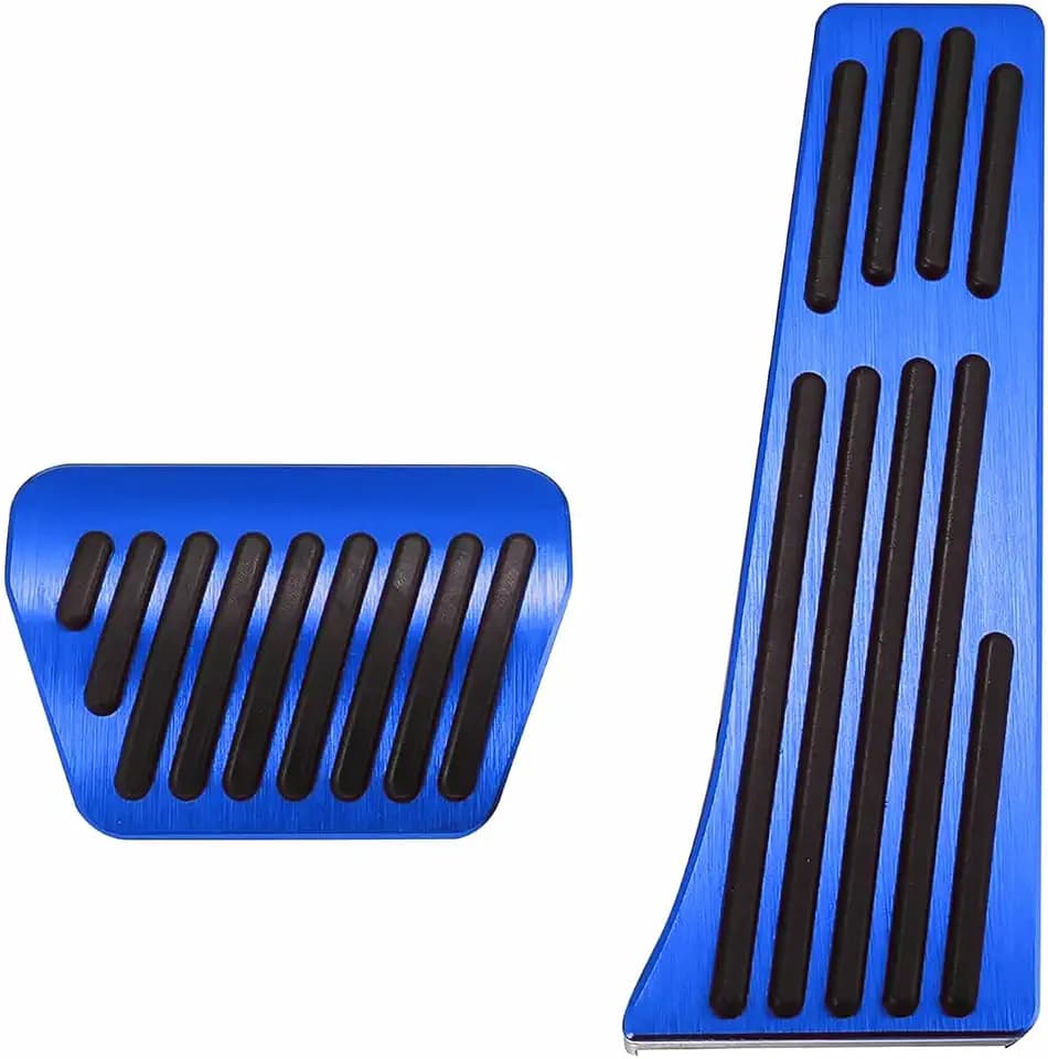 2PCS Anti-Slip No Drilling Aluminum Brake Gas Pedal Pad Cover,Compatible with BMW Series X3 X4 X5 X6 X7,F20 F21 F22 F23 G30G31 F30F31 G20 G21 F12 G32 G11 G12 F25 G01 F26 G02 F15 G05 G07(Blue)