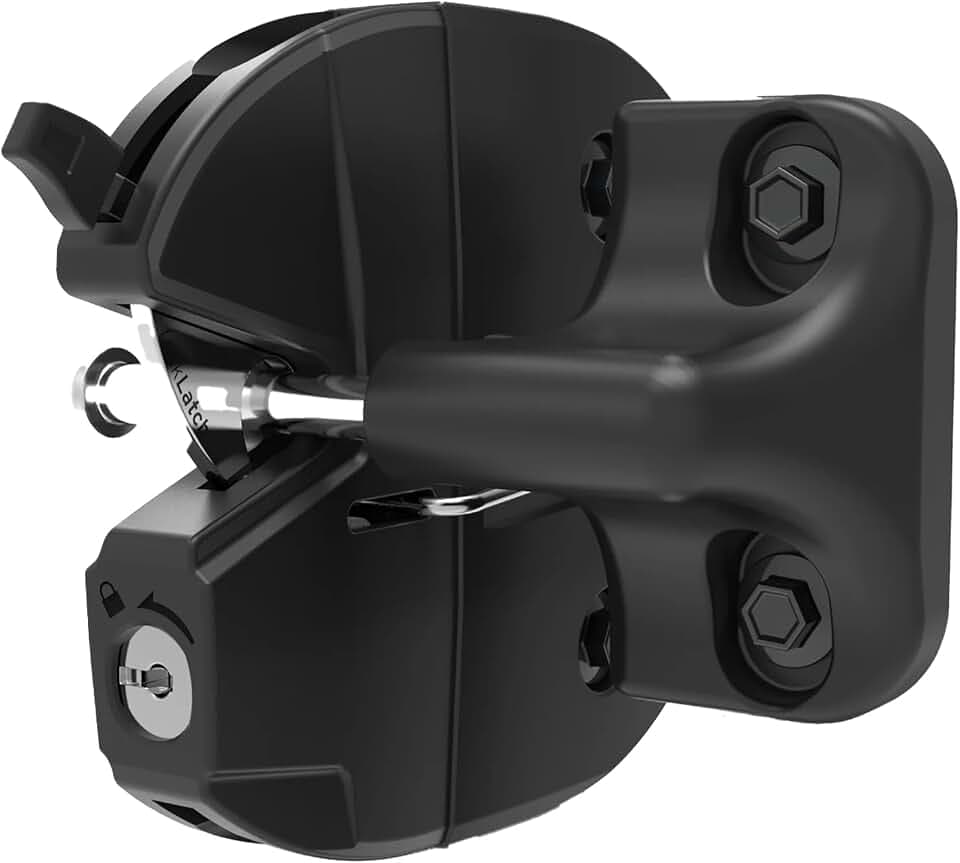 D&D LL3ABRND LokkLatch Round Post Lockable Gate Latch, External Access Button