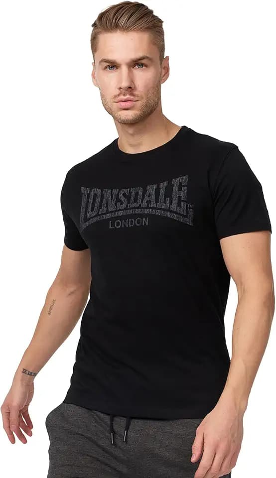Lonsdale Herren-T-Shirt aus Baumwolle in normaler Passform für den Alltag