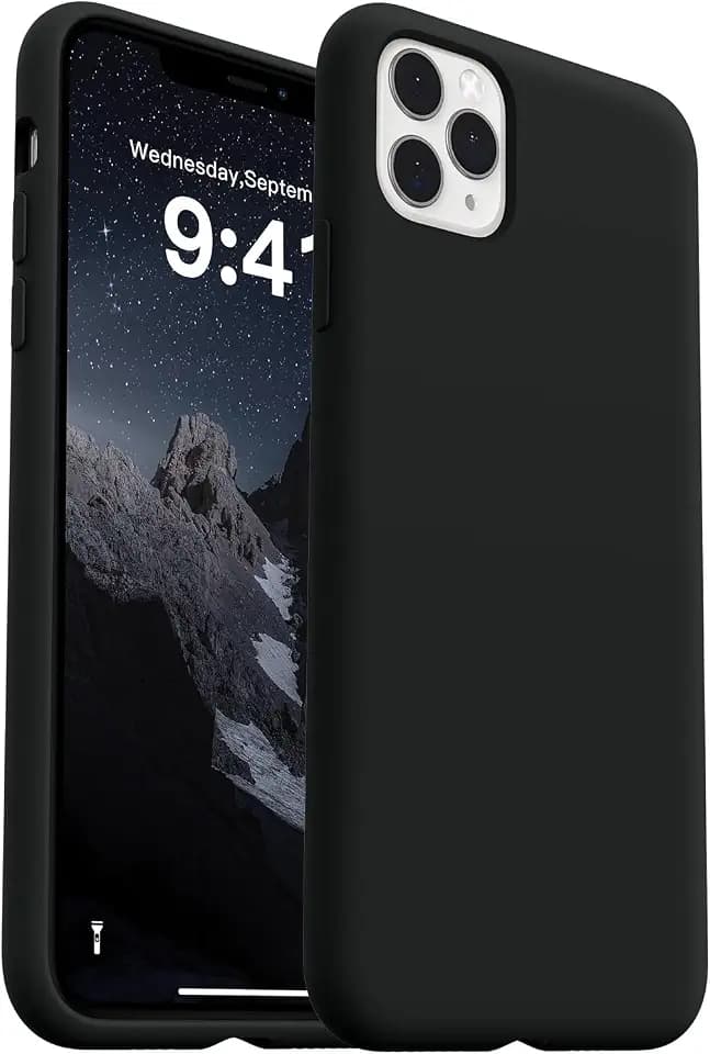 AOTESIER Compatible with iPhone 11 Pro Max Cases, Premium Silicone [Military Drop Protection] Slim Shockproof Phone Case for iPhone 11 Pro Max, 6.5 inch, Black