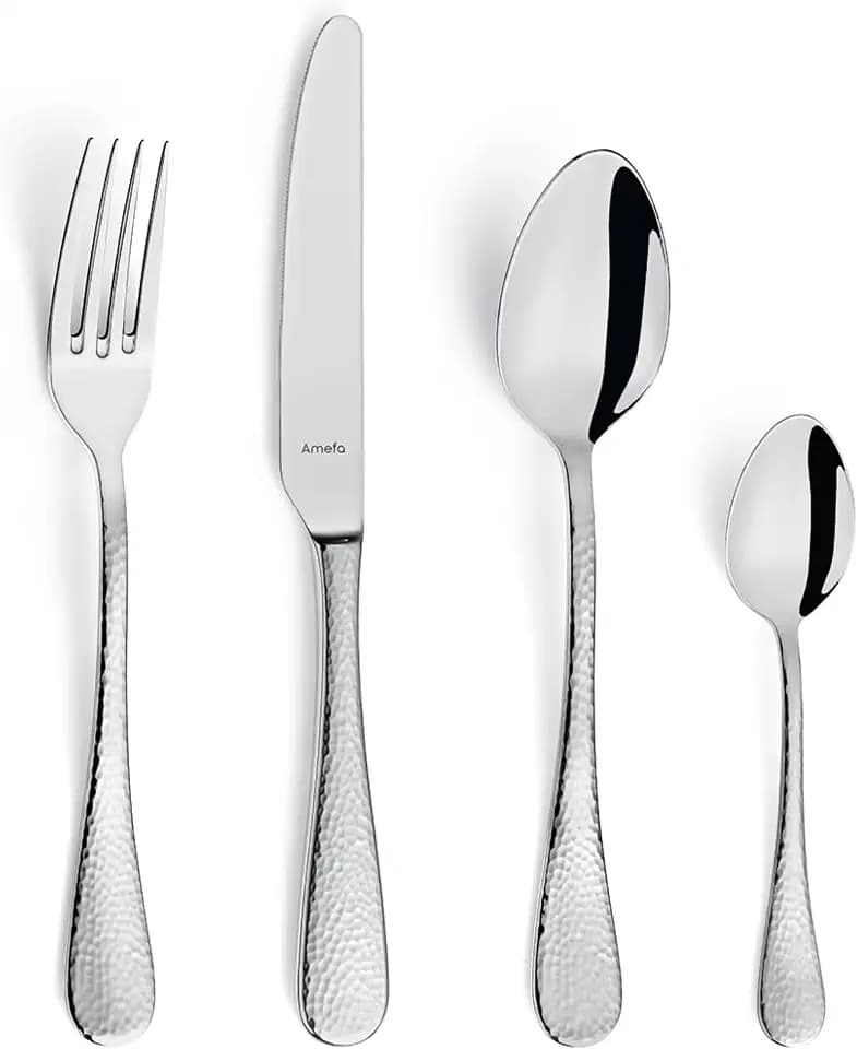 Amefa SIERRA Besteck Set 6 Personen 24-tlg. 18/10 Edelstahl, gehämmert