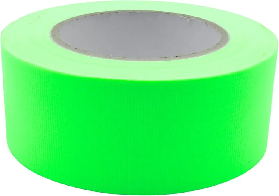 UV FLOOR - Gaffer Fluoreszierende Grun Aufkleber - Gaffer Premium-Qualität - Neon Zubehör - Party - Dekorativer Klebestreifen - 50mm x 25 m
