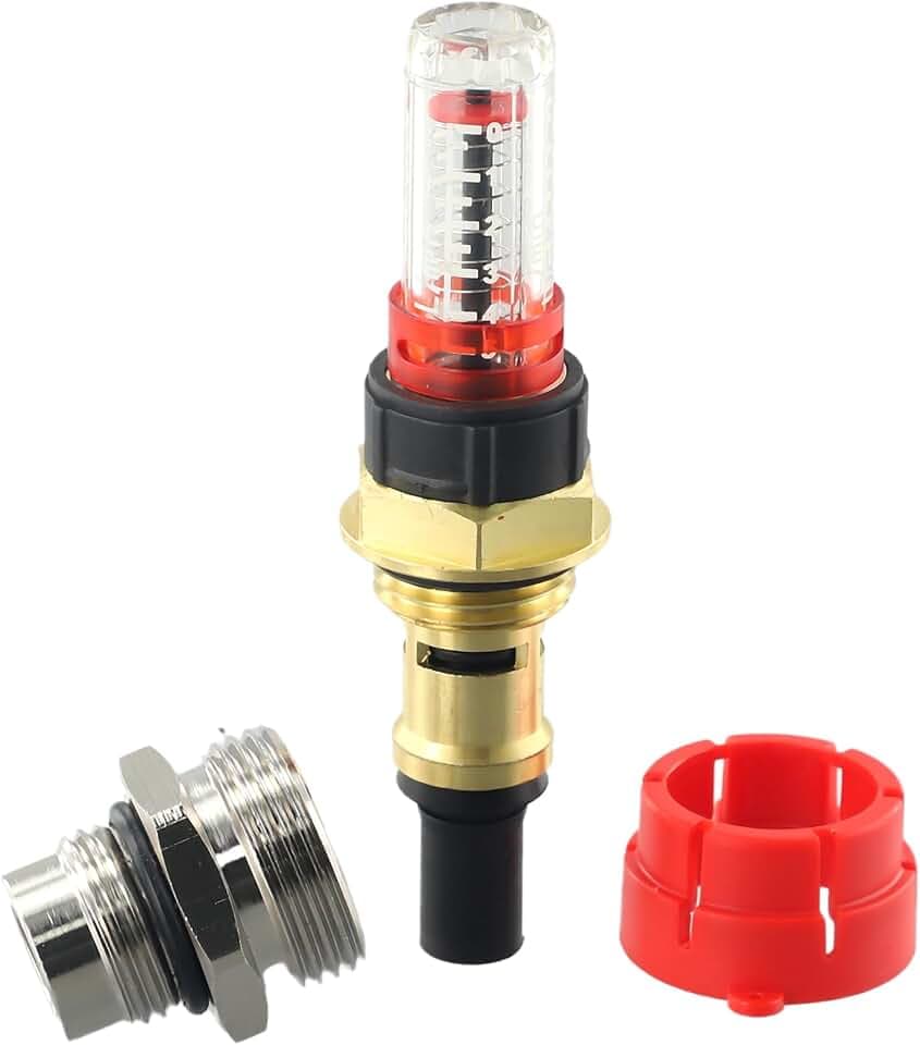 ZYWUOY 10 Stk Verteiler Durchflussmesser, Durchflussmesser für Wasser Fußbodenheizung, Verteiler Durchflussregler DN25(10)