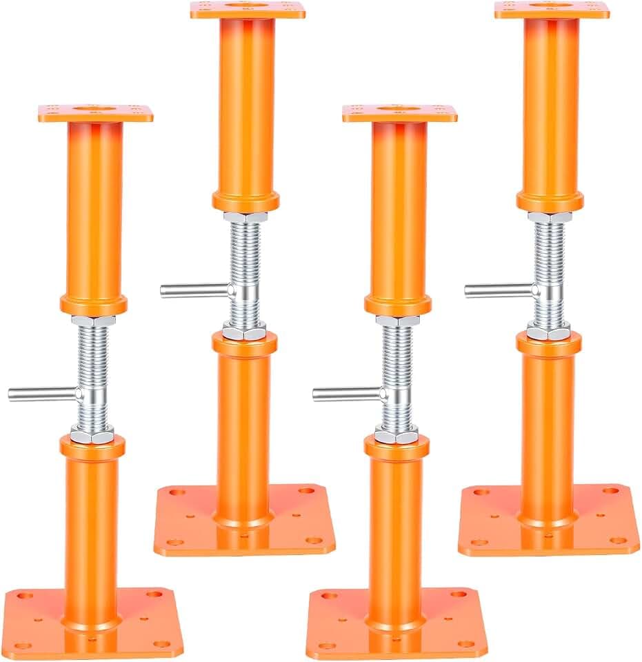 4PCS House Jacks for Leveling Crawlspace 17''-31''Adjustable Floor Support
