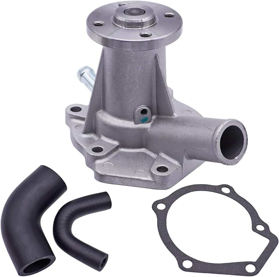 Water Pump with Radiator Hoses 15852-73030 15531-73350 15531-72870 Replacement for Kubota B20 B1550 B1750 B2150 B5200 B6200 B7200 B8200 B9200
