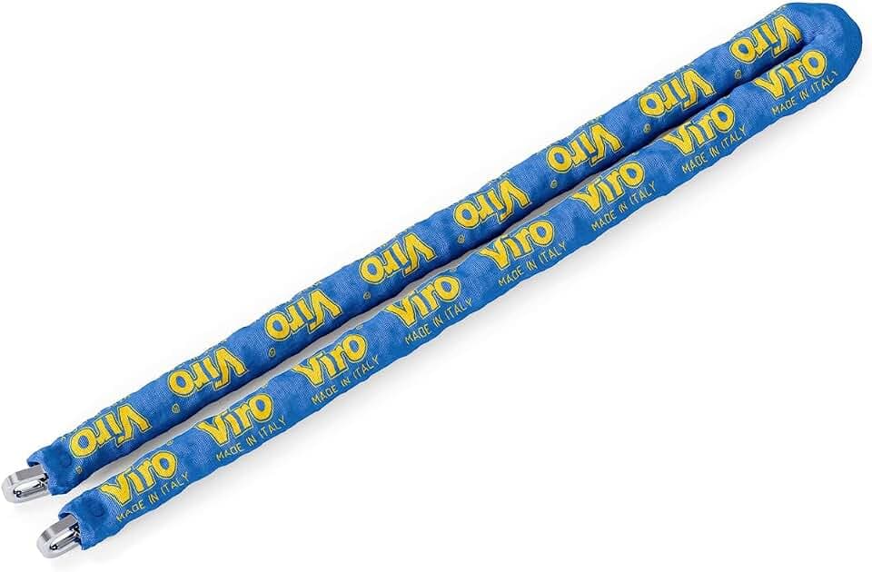 Viro 333.10.200 Semiquadra-Kette, beschichtet mit Guain, blau, Made in Italy, 10 mm x 200 cm