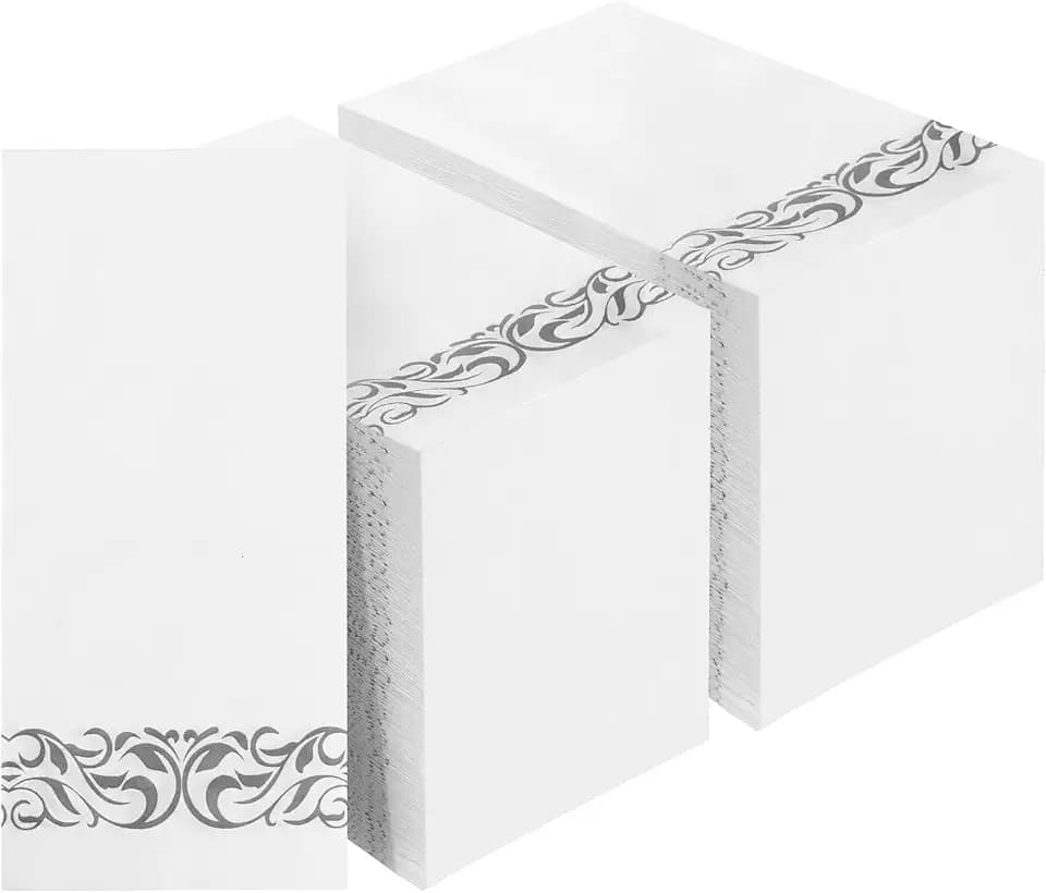 BESTVIP 200 Pack Disposable Paper Napkins, 3-Ply Soft & Absorbent,