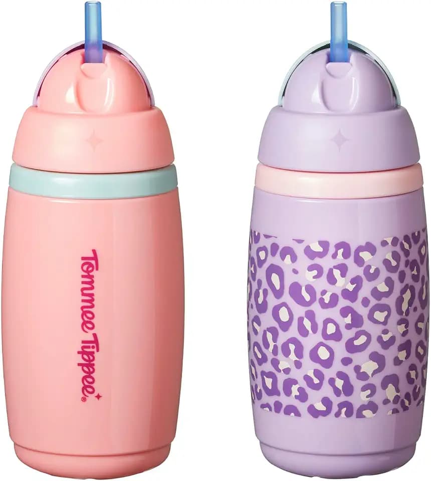 Tommee Tippee Active Straw Toddler Cups, 1-3 Years, Insulated, 9oz