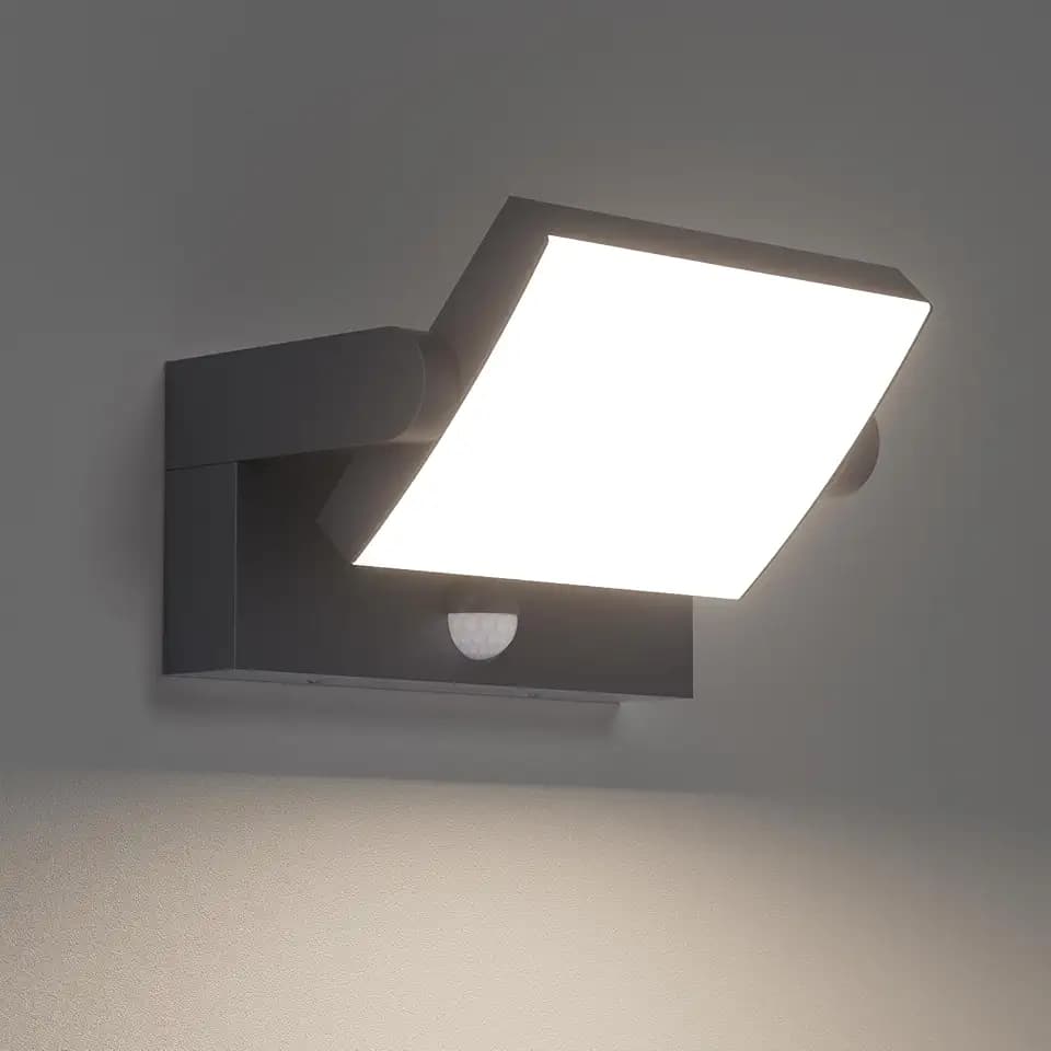 Klighten 24W Außenlampe mit Bewegungsmelder Wandleuchte, Anthrazit, 4000K