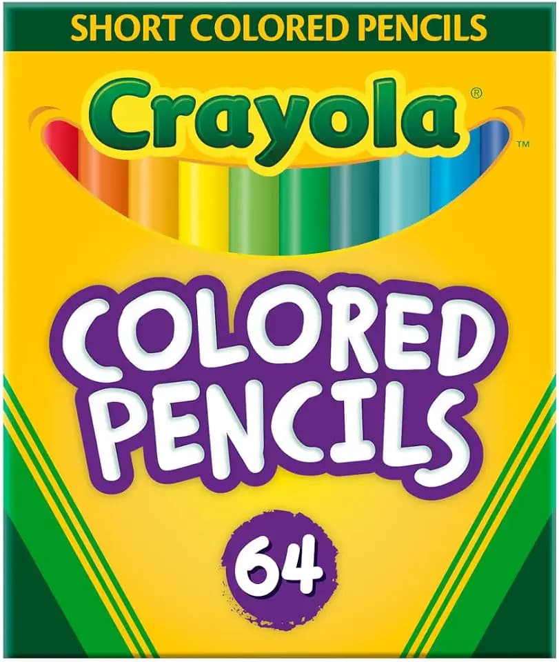 Crayola Mini Colored Pencils (Colors may vary), Coloring Supplies for Kids, 64 Count, Gift