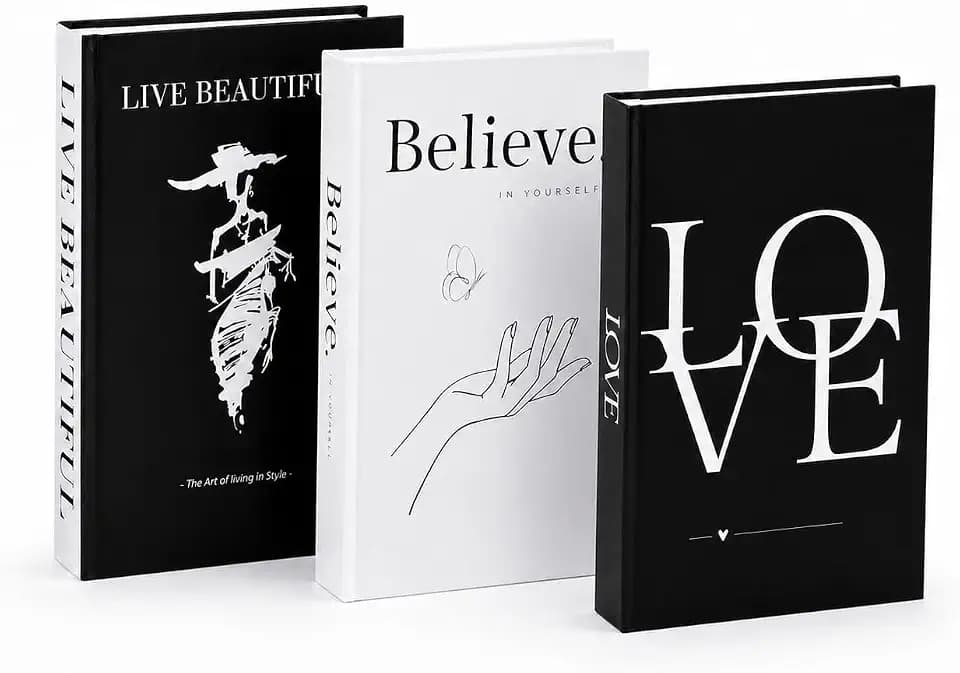 SOULLION Deko Bücher 3er Set – Stilvolle Buchbox mit Aufbewahrungsbox für Home Decor | Ästhetisches Design | Stapelbar & Robust