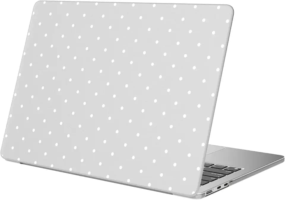 Compatible with MacBook Air 13.3 inch Case M1 Cute White Polka Dot