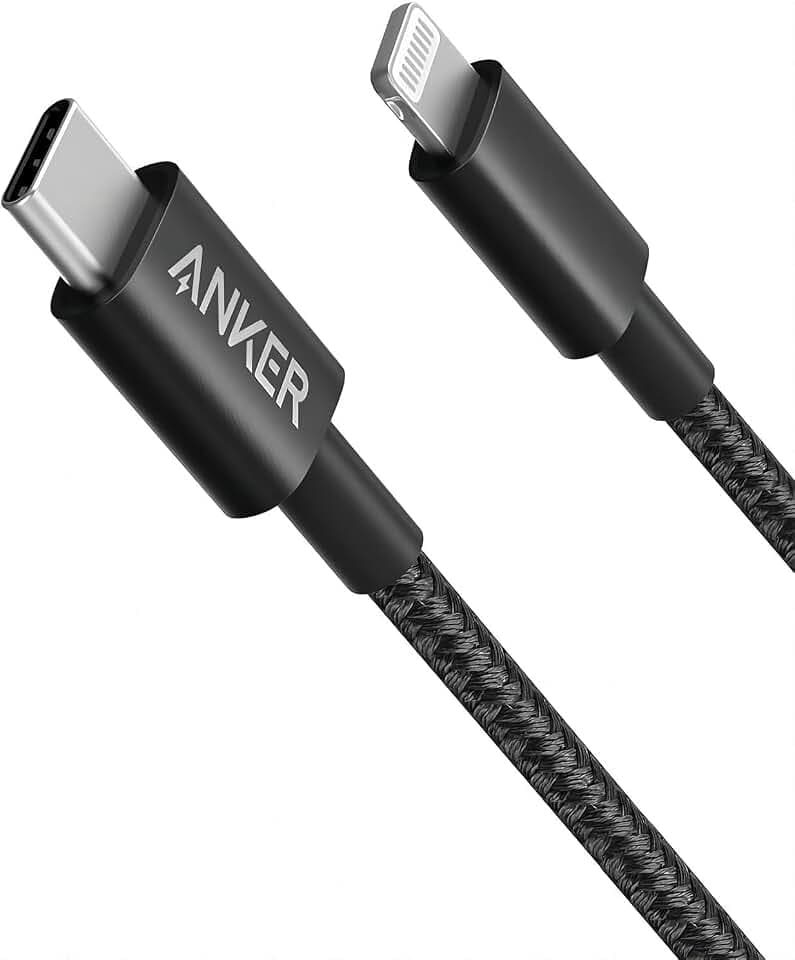 Anker USB C auf Lightning Ladekabel MFi New Nylon PD [1m, Schwarz]