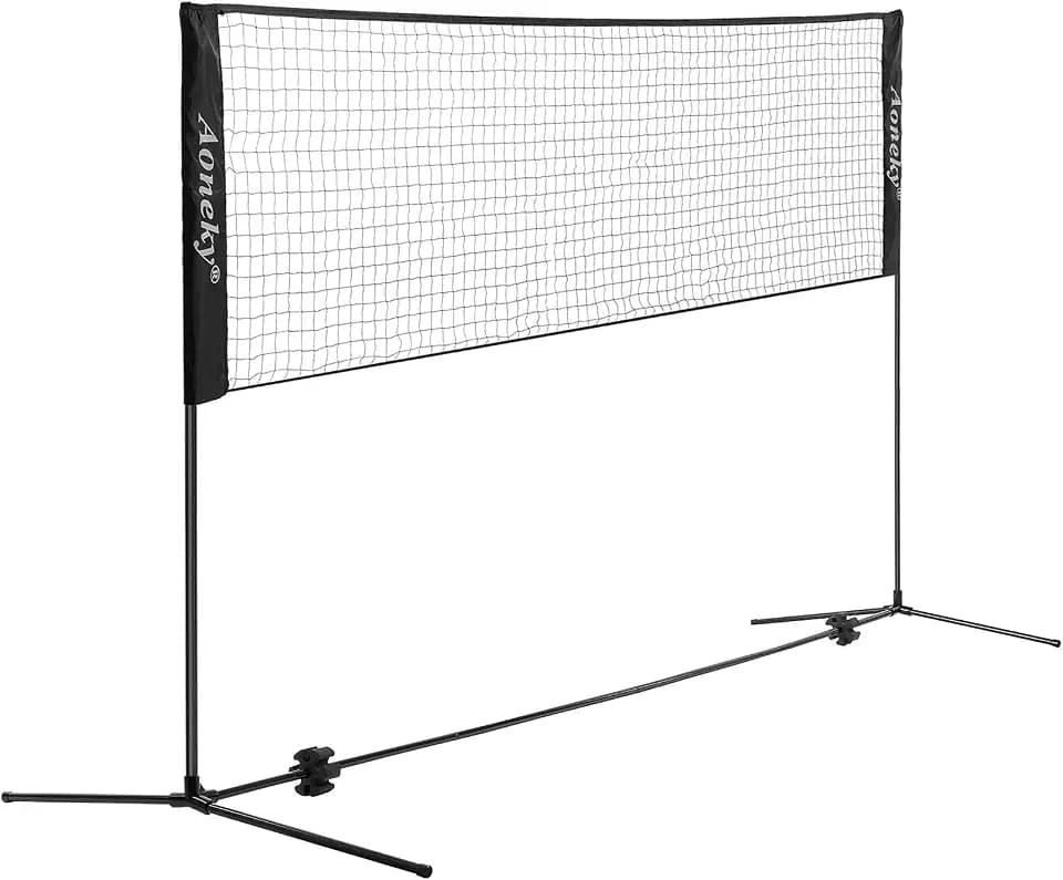 Aoneky Mini Portable Tennis Net for Driveway - Kids Soccer Tennis Net - Pickleball Net