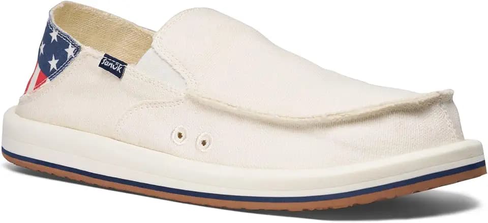Sanuk Donny Mens Loafers - Slip On Shoes with Memory Foam Footbed
