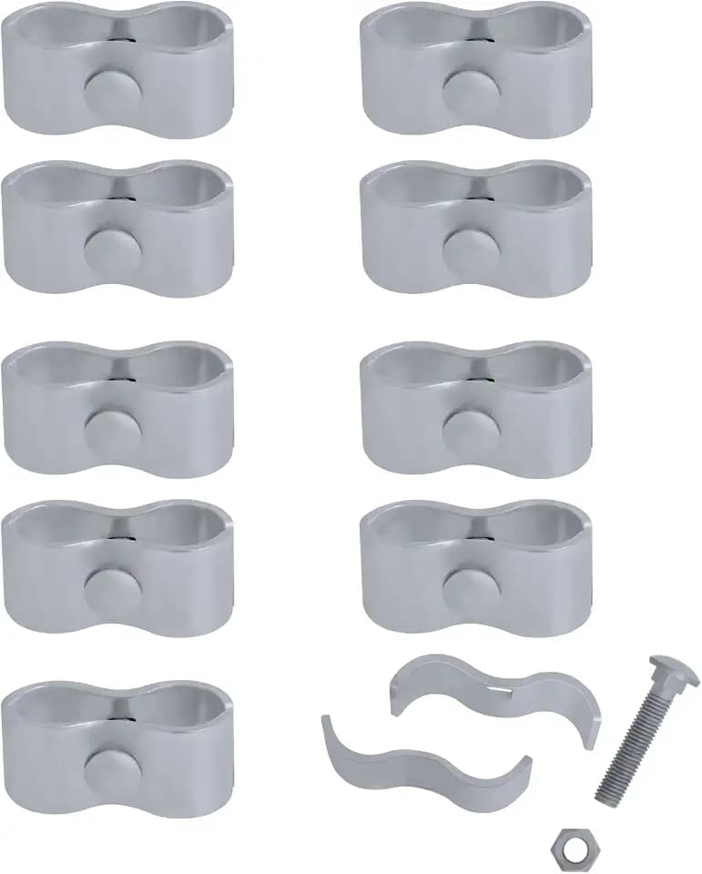 10Sets Dog Kennel Panel Clamps Chain Link Fence Clamps, 1-3/8’’ Fence Parts