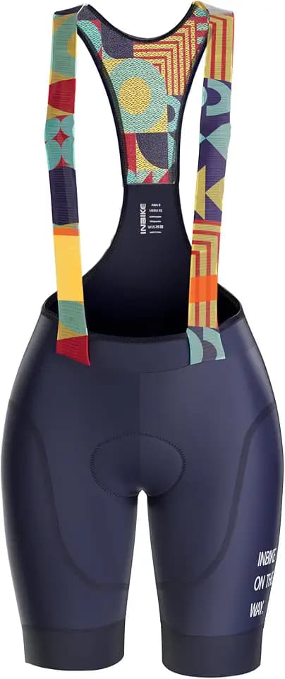 INBIKE Radsport-trägerhosen für Damen Sommer Gepolsterte Fahrradhose Kurz Schönes Graffiti Träger CX