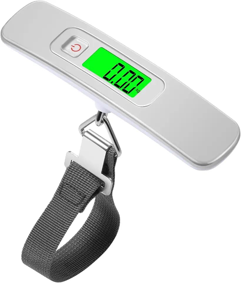 Blendura Kofferwaage Digital mit Haken, 50 kg/lb Gepäckwaage Weiß