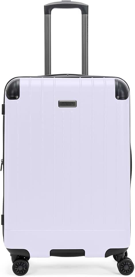 Flying Axis Collection Lightweight Hardside Expandable 8-Wheel Spinner Luggage, Lavender, 24-Inch Checked