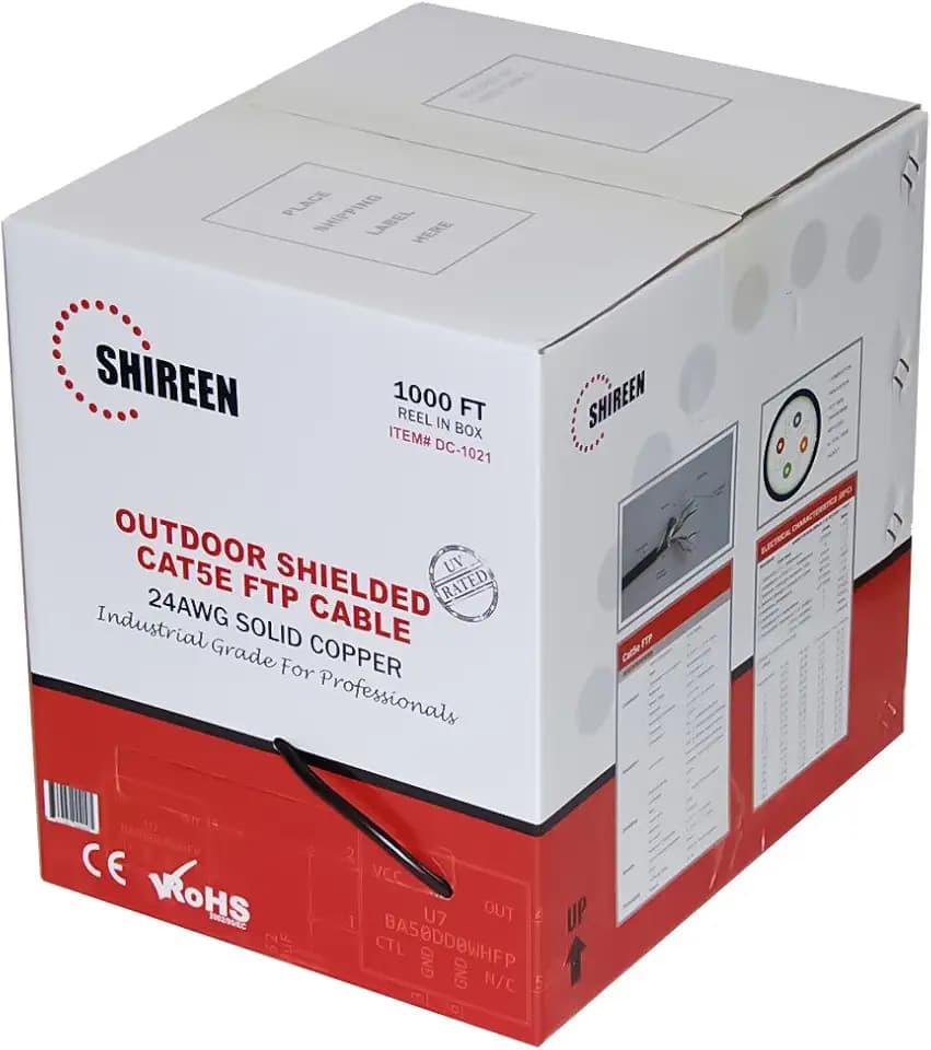 Shireen DC-1021 Outdoor CAT5e FTP - Shielded - 1000ft Spool