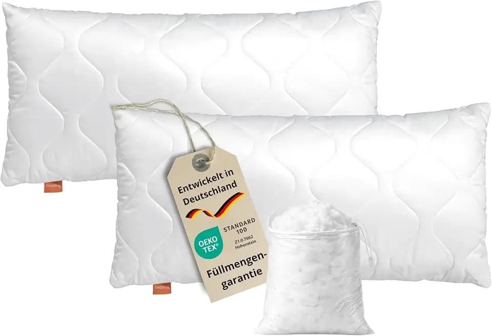 sleepling Kopfkissen 50x70 cm 2er Set, Allergiker Kissen, Komfort 100