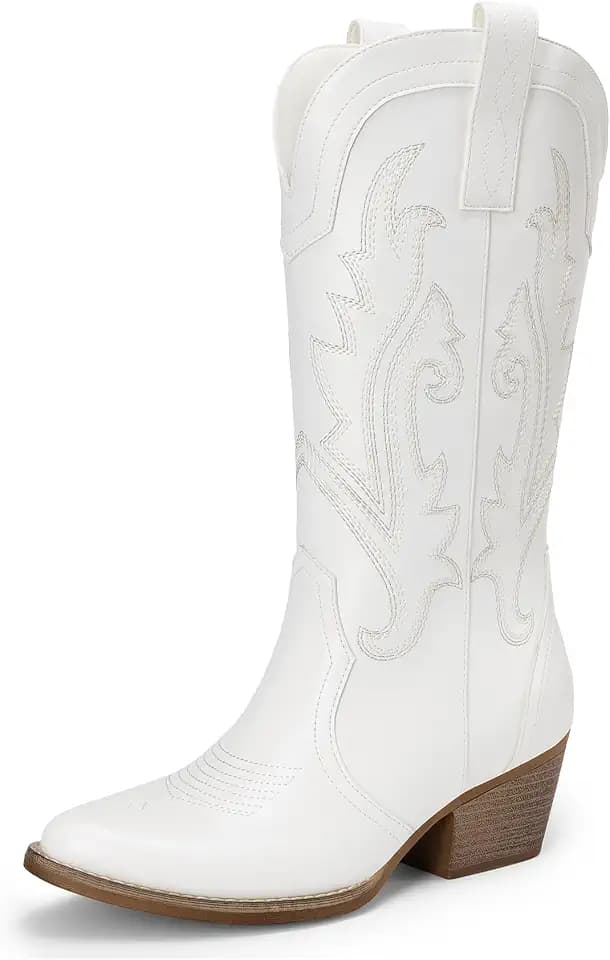 DREAM PAIRS Damen-Stiefel mit mittlerer Wade