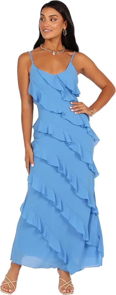 Petal & Pup Women's Ciao Ruffles Maxi Dress