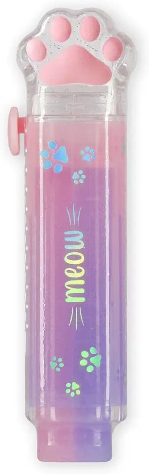 Legami - Versenkbarer Radiergum - Miau, Radiergum für Bleistifte und Buntstifte, Radiergum in Form einer Katzenpfote, nette Geschenkidee, 2,5 x 9,2 x 1,5 cm, Kitty-Thema