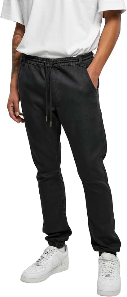 Urban Classics Knitted Denim Jogpants Männer Trainingshose schwarz