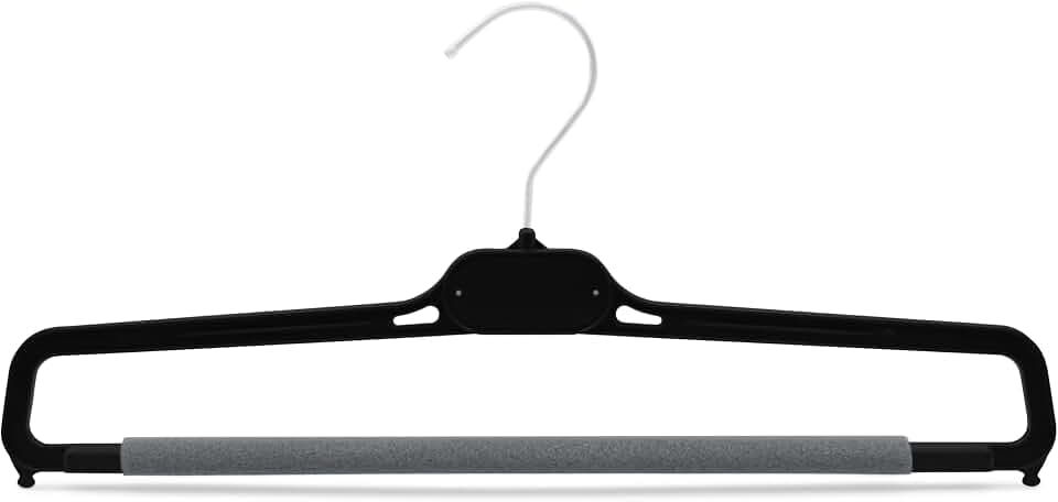 Kiroplast Kleiderbügel für Hosen, Kleiderhaken Bügel Halterung, Stock 30/50/100 Krücken für Hosen, platzsparend, aus Kunststoff, rutschfest, 38 cm