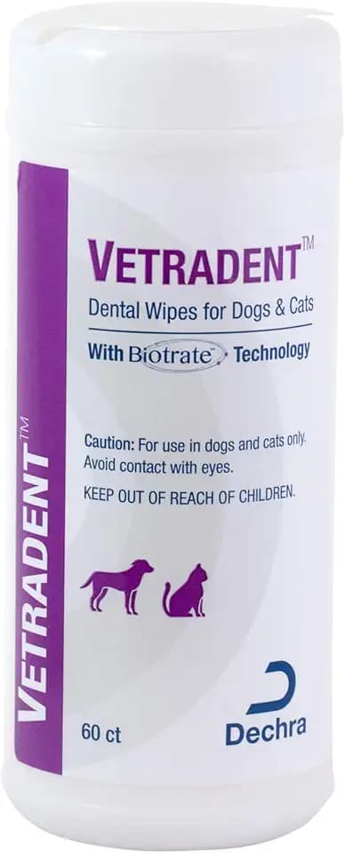 Vetradent Dental Wipes, 60 ct