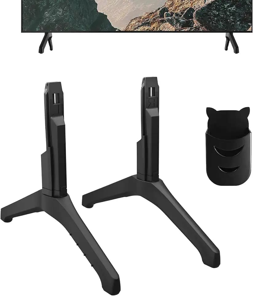 TV Base Stand for Samsung TV Legs Replacement Only for UN50TU7000FXZA UN55TU7000FXZA UN58TU7000FXZA UN50TU7000 UN55TU7000 Not Universal TV Legs for Samsung with Remote Holder Only for Model We List